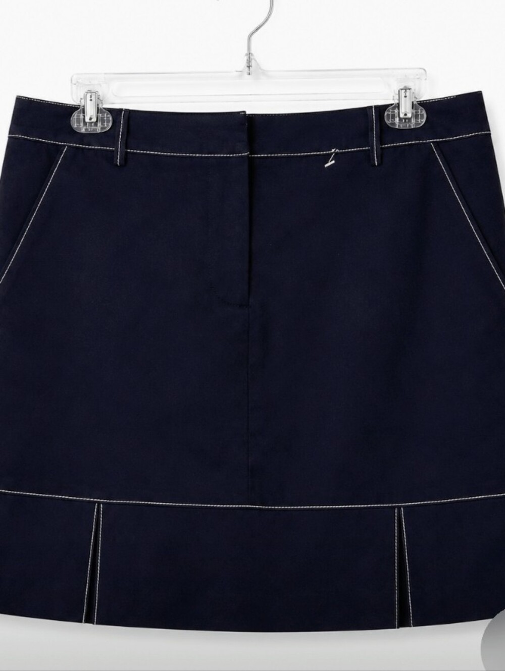 Cutter & Buck Navy Mini Skirt with White Topstitching